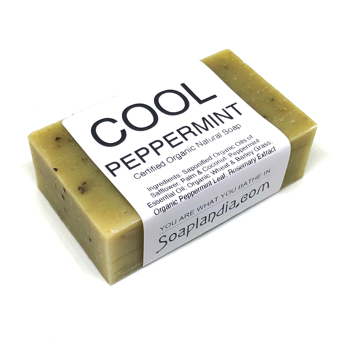 Cool Peppermint Bar Soap, Certified Organic