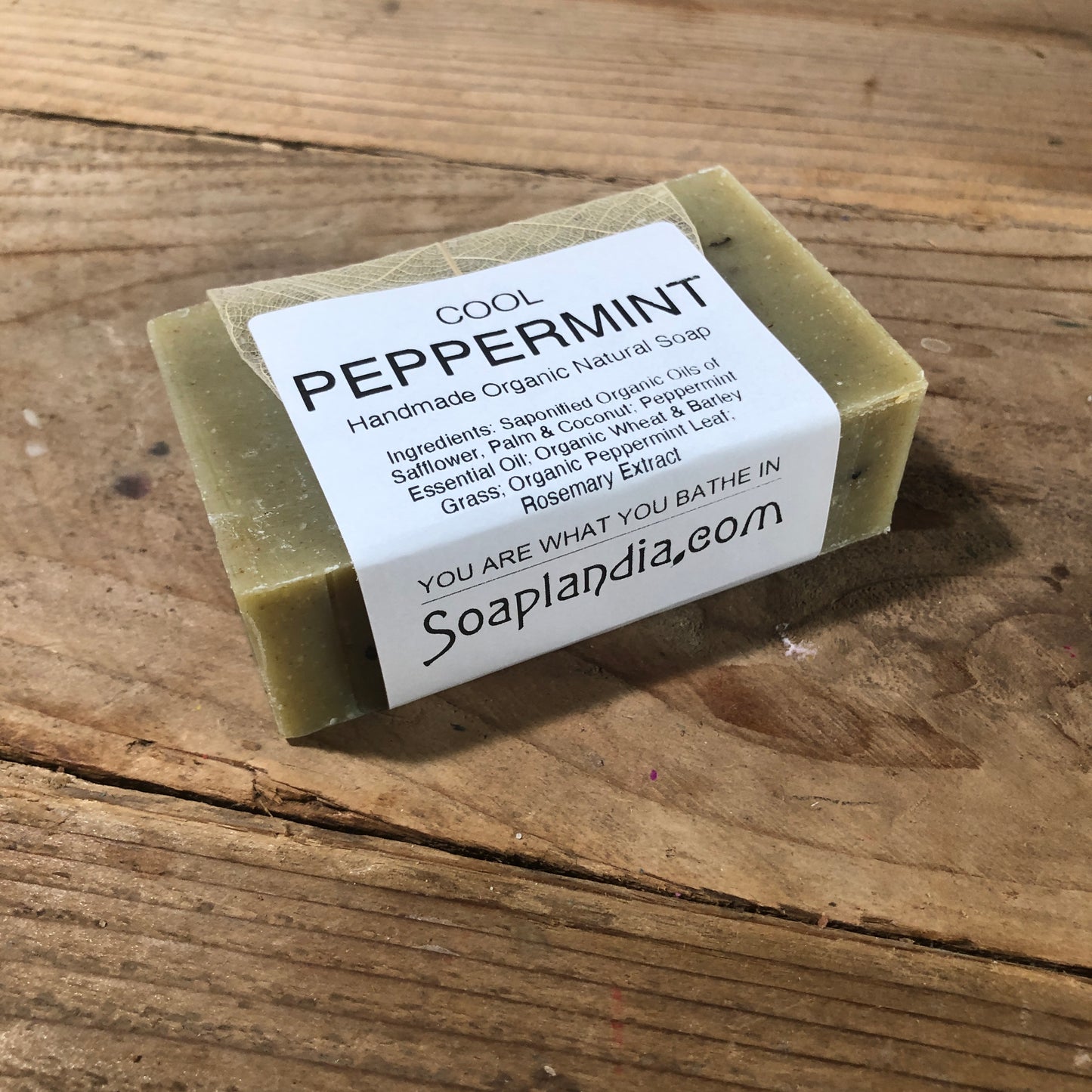 Cool Peppermint Bar Soap, Certified Organic