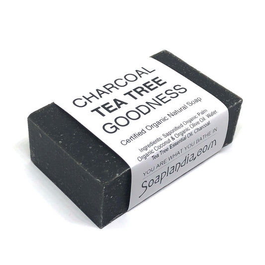 Charcoal Tea Tree Goodness Bar Soap, Certified Organic