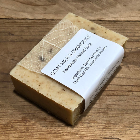 Goat Milk & Olive Oil Bar Soap with Chamomile, Unscented